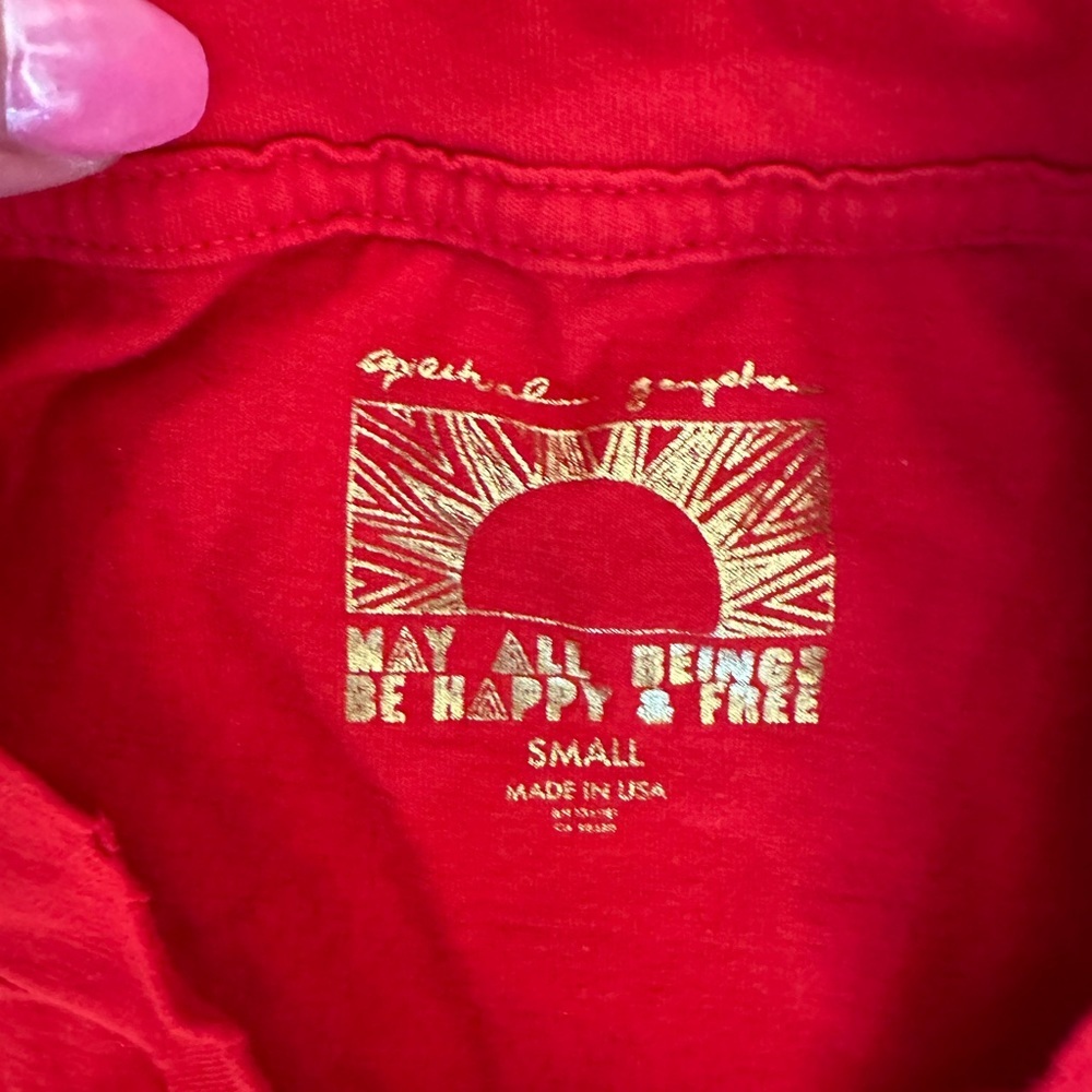 Spiritual Gangster red love more T-shirt size small - Picture 2 of 2